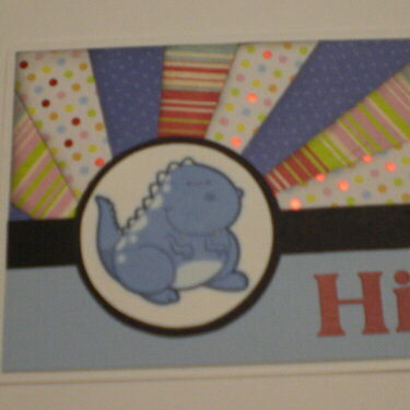 Dinosaur &quot;Hi&quot; Starburst Card for OWH