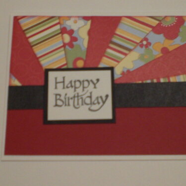 Red Starburst &quot;Happy Birthday&quot; Card for OWH