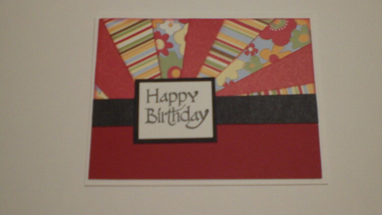 Red Starburst &quot;Happy Birthday&quot; Card for OWH