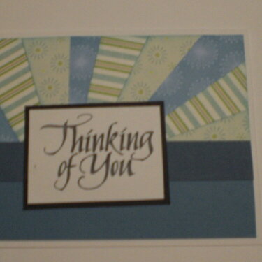 Teal Starburst &quot;Thinking Of You&quot; Card for OWH