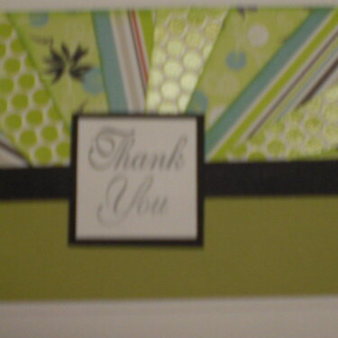 Light Green &quot;Thank You&quot; Starburst Card for OWH