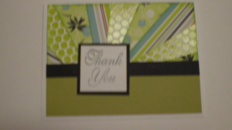 Light Green &quot;Thank You&quot; Starburst Card for OWH