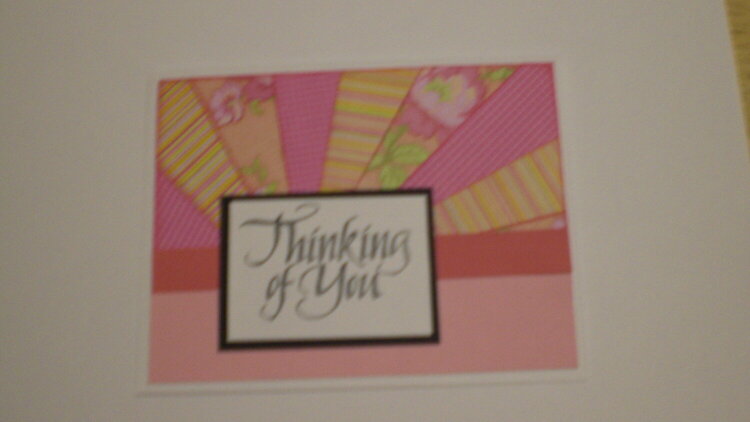 Pink &quot;Thinking Of You&quot; Starburst Card for OWH