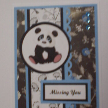 Panda &quot;Missing You&quot; Card for OWH