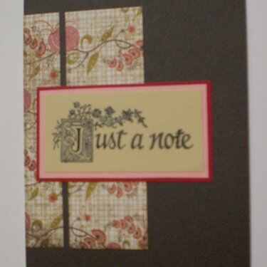 &quot;Just A Note&quot; Card for OWH