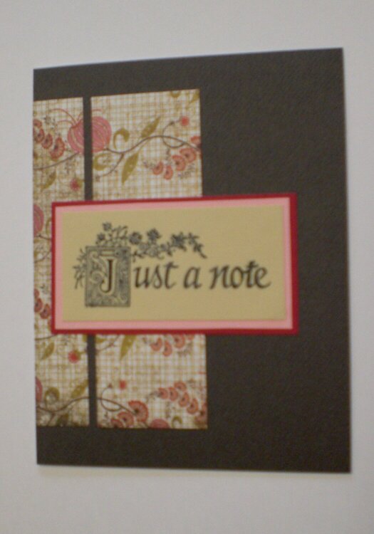 &quot;Just A Note&quot; Card for OWH