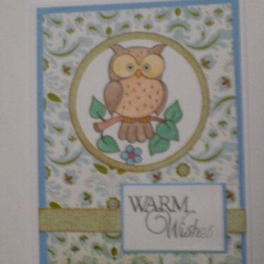 Owl &quot;Warm Wishes&quot; Card for OWH