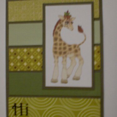 Giraffe &quot;Hi&quot; Card for OWH