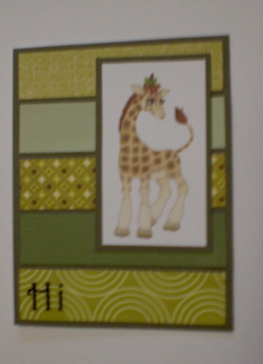 Giraffe &quot;Hi&quot; Card for OWH