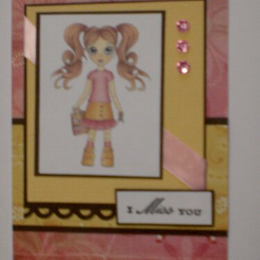 Cuttlebug Cuties &quot;I Miss You&quot; Card for OWH