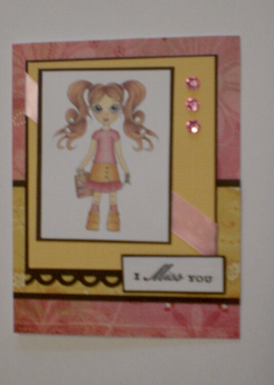 Cuttlebug Cuties &quot;I Miss You&quot; Card for OWH