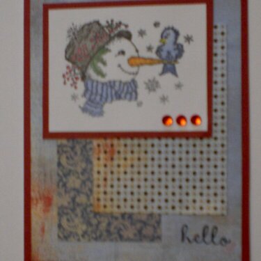 Snowman &quot;Hello&quot; Card for OWH