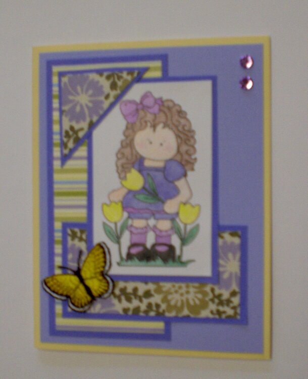 Spring Little Girl Card for OWH