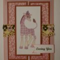 Pink Giraffe "Loving You" Card for OWH