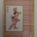 Ballerina Bunny "Hi" Card for OWH