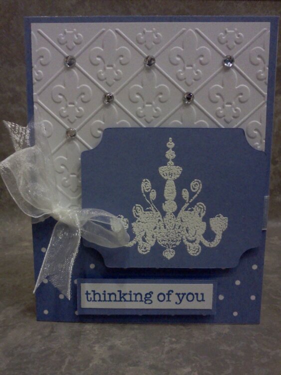 Embossed Chandelier Card