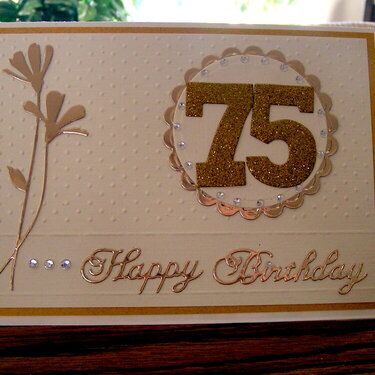 75th Birthday card