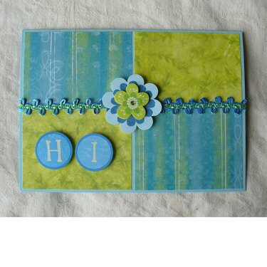 Hi Card-blue &amp; green