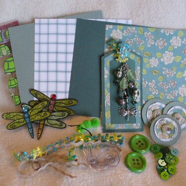 May Handmade Embellishment Page Kit Swap