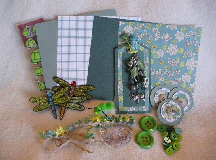 May Handmade Embellishment Page Kit Swap