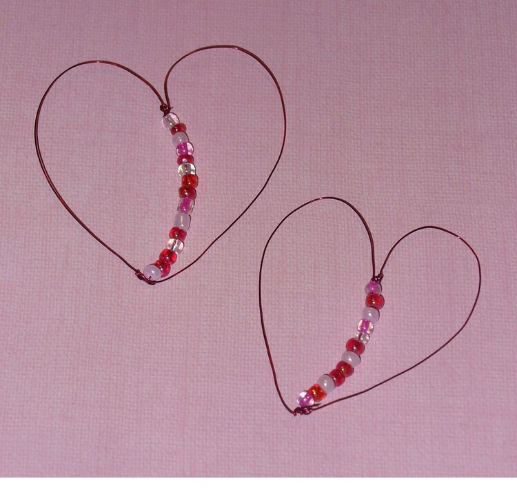 Wire &amp; Bead Hearts
