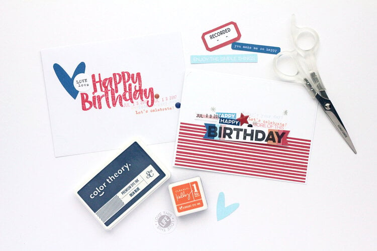 Happy Birthday Card-Red, Orange &amp; Blue