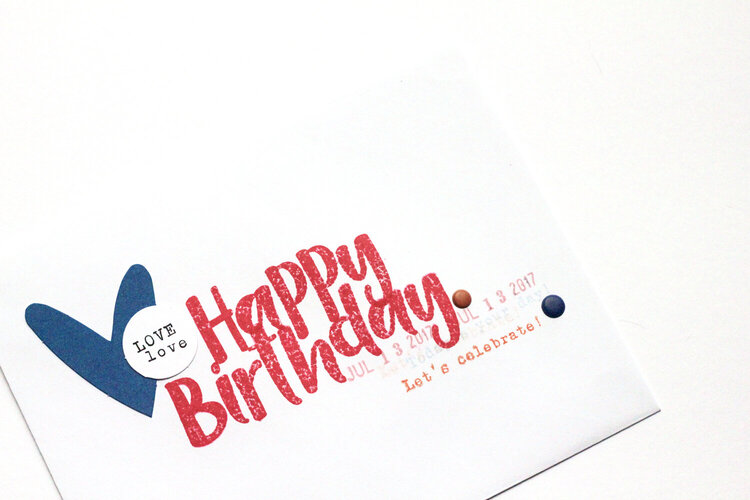 Happy Birthday Card-Red, Orange &amp; Blue