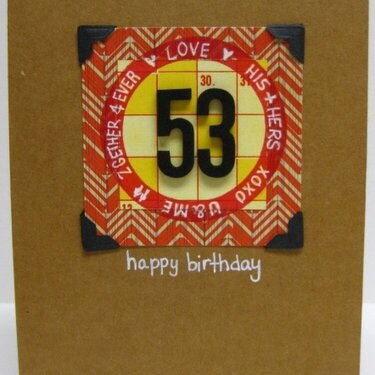 53 Days Birthday Card
