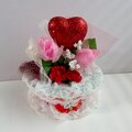 Valentines Heart & Roses Altered Ribbon Spool