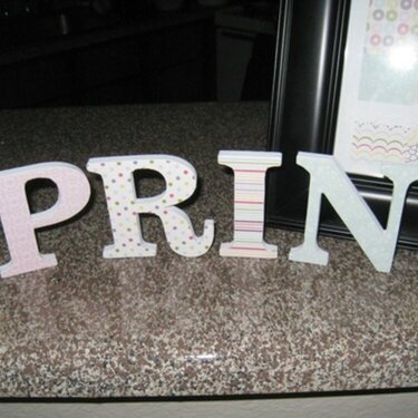 Spring Chipboard Letters