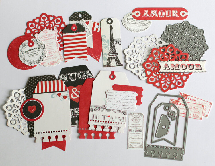Carta Bella Amour - handmade embellishments