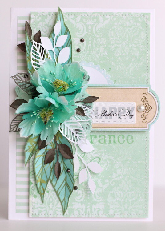Birthday Card with Prima flowers