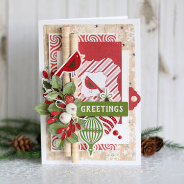 "Greetings" Christmas card