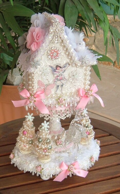 &quot; Shabby Chic Christmas Bird House &quot; for Reneabouquets 2017 Christmas Theme Challenge