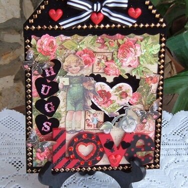 &quot; Valentine Tag &quot; Vintage Garden