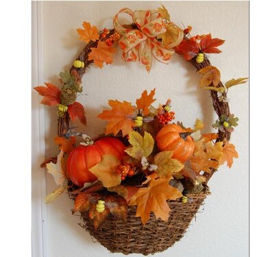 Fall Basket with Bees