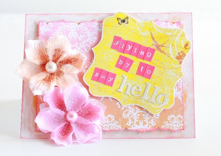 Flying by to say hello card