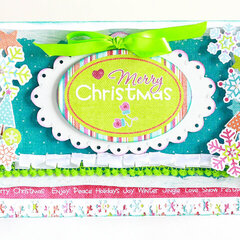 Vibrantly coloured Merry Christmas card