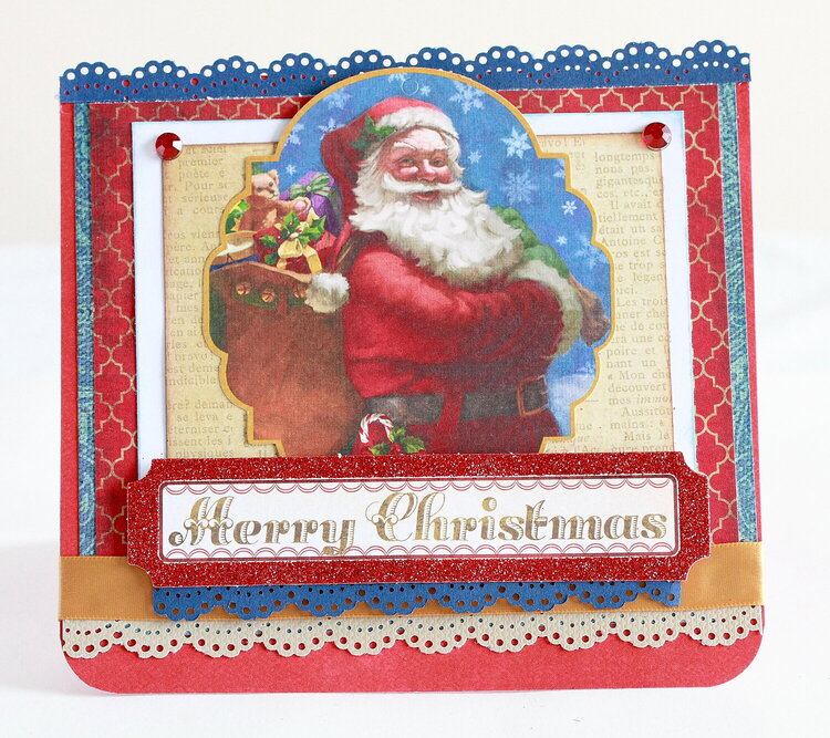 Merry Christmas Santa Claus layered card