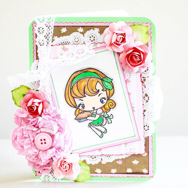 Sweetest Belated Birthday Wishes girly shabby chic card