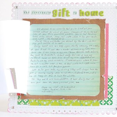 Hidden journaling (The invaluable giftt of home LO)