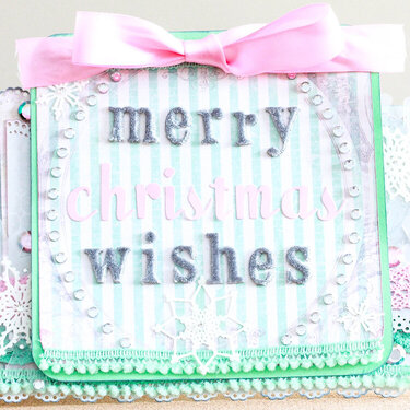 Pastel hued Merry Christmas Wishes card