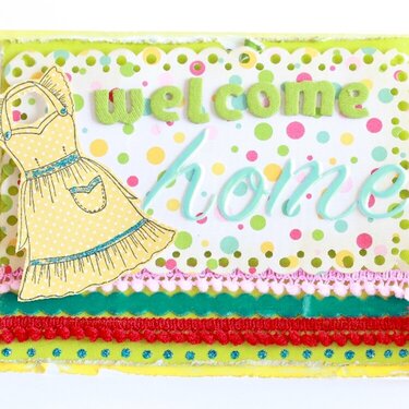 Welcome home apron card