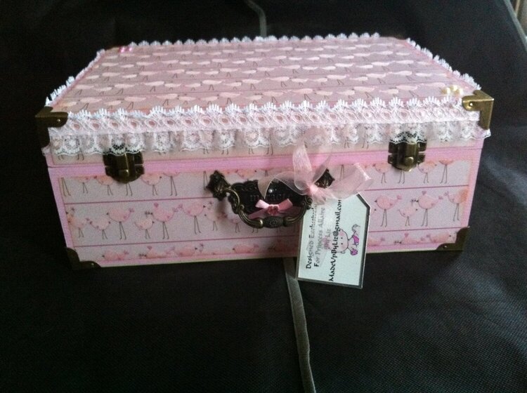 &quot;Baby Girl&quot; Hope chest front view