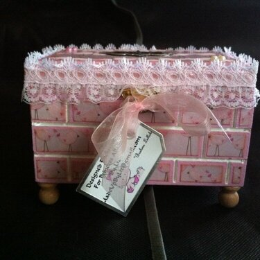 &quot;Baby Girl&quot; music box front view