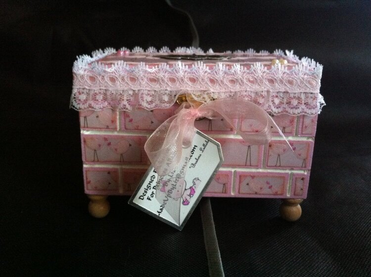 &quot;Baby Girl&quot; music box front view