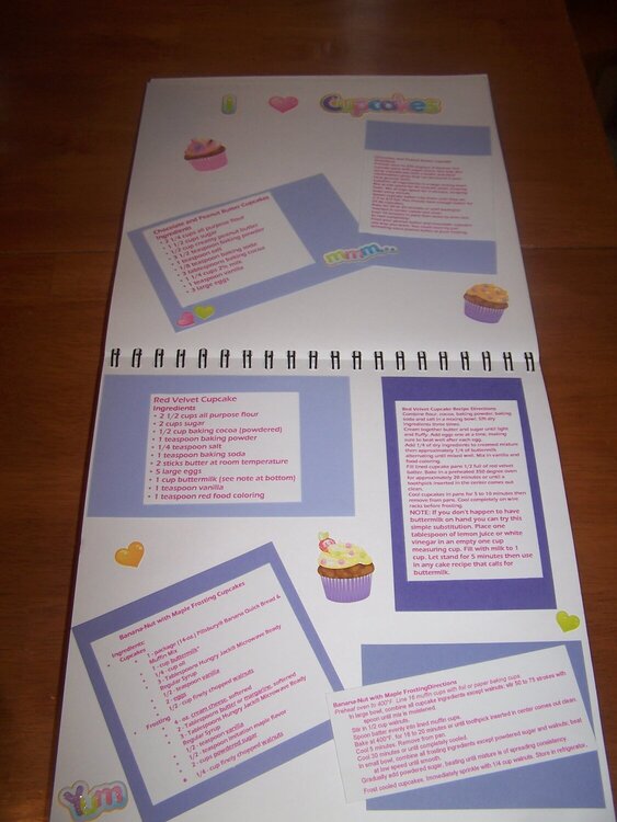 cupcake cookbook page