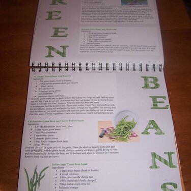 Green Beans Cookbook page