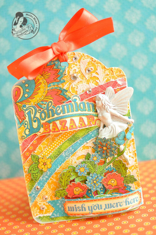 Graphic 45 - Bohemian Bazaar tag card