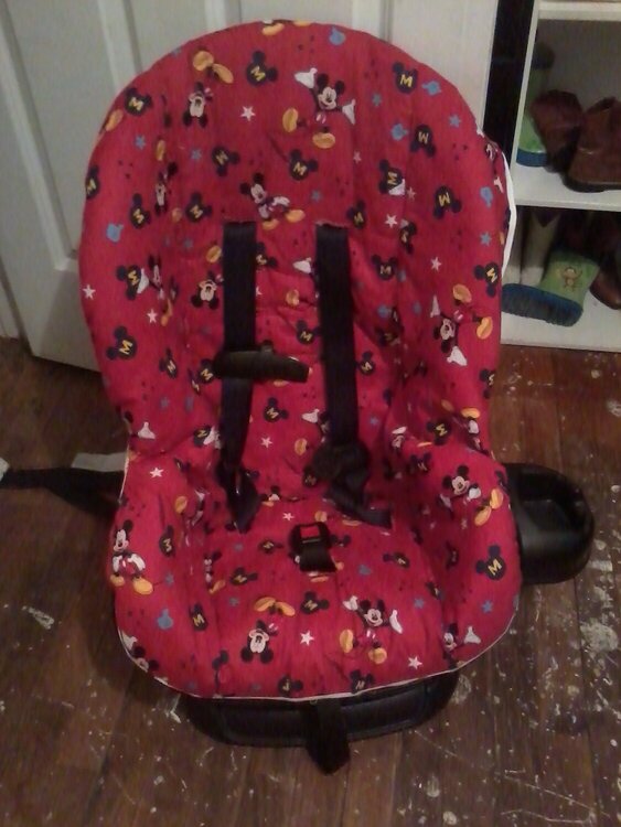 Mickey Mouse carseat cover....